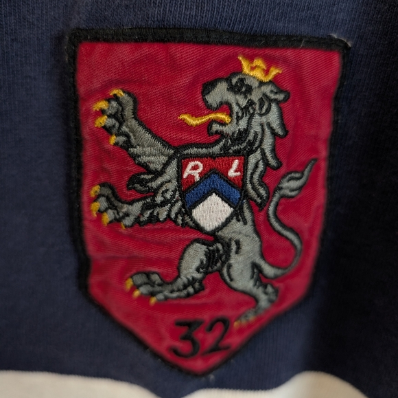 Vintage Polo Ralph Lauren Rugby Shirt Mens XL Lake Placid Long Sleeve 90s EUC - Picture 3 of 10